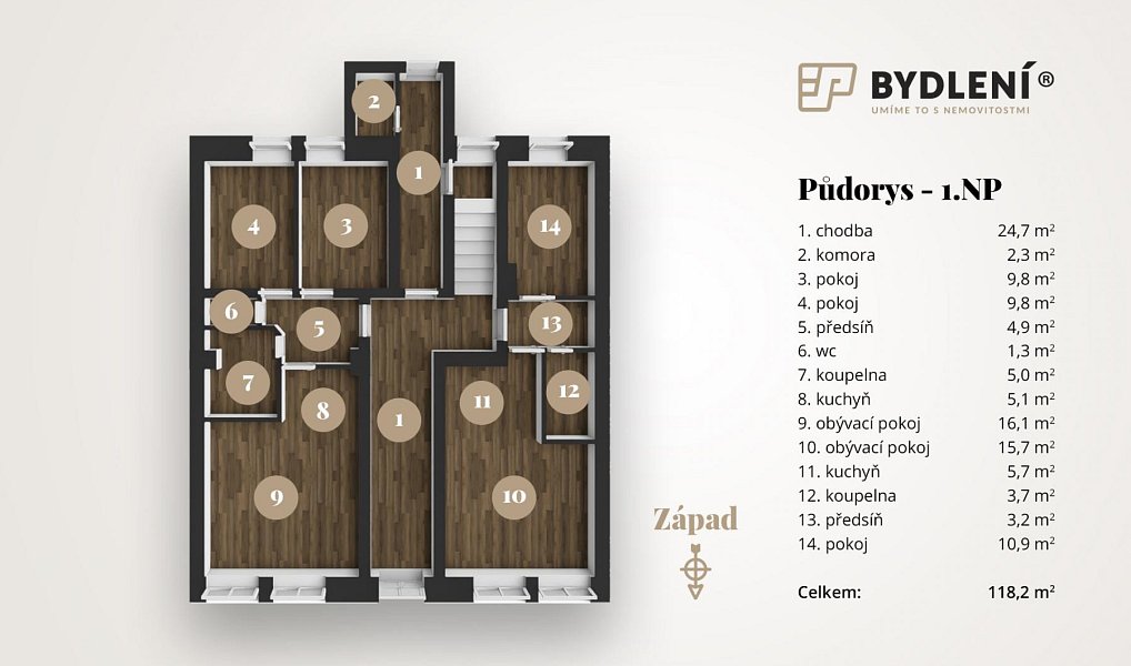 Prodej domu 539 m² s pozemkem 334 m², Teplice – náhled fotky 3
