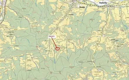 Dražba lesa 1 547 m², Hovězí
