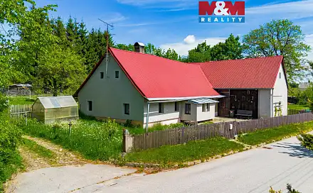Prodej domu 63 m² s pozemkem 1 547 m², Nová Bystřice - Hůrky, okres Jindřichův Hradec