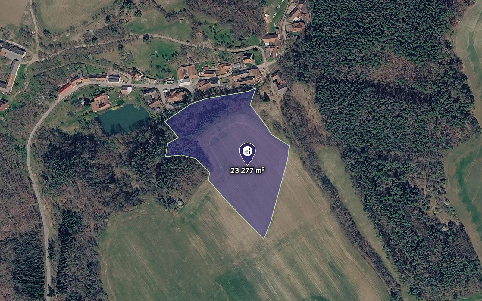Prodej pole 23 277 m² rezervováno