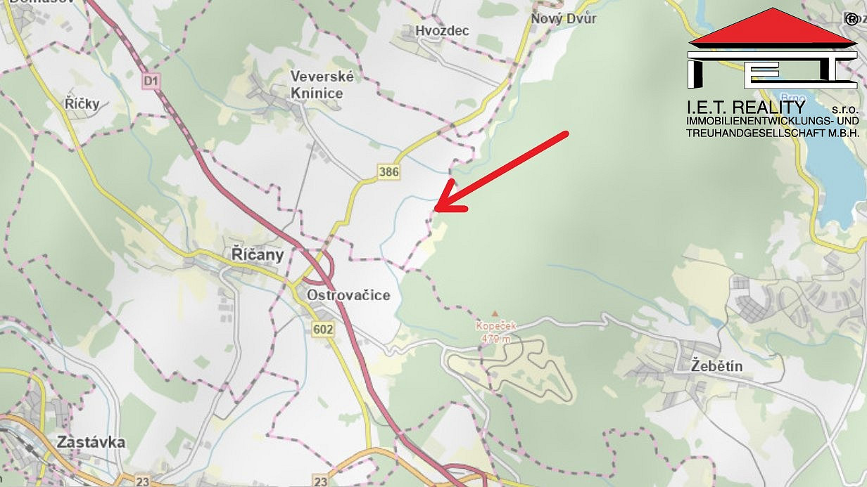 Prodej pozemku 4 533 m², Brno - Bystrc – pohled 5