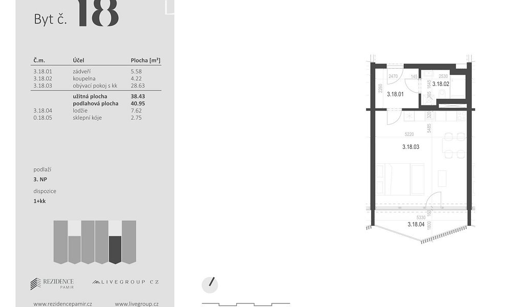 Prodej bytu 1+kk 41 m², Zbýšov – náhled fotky 10