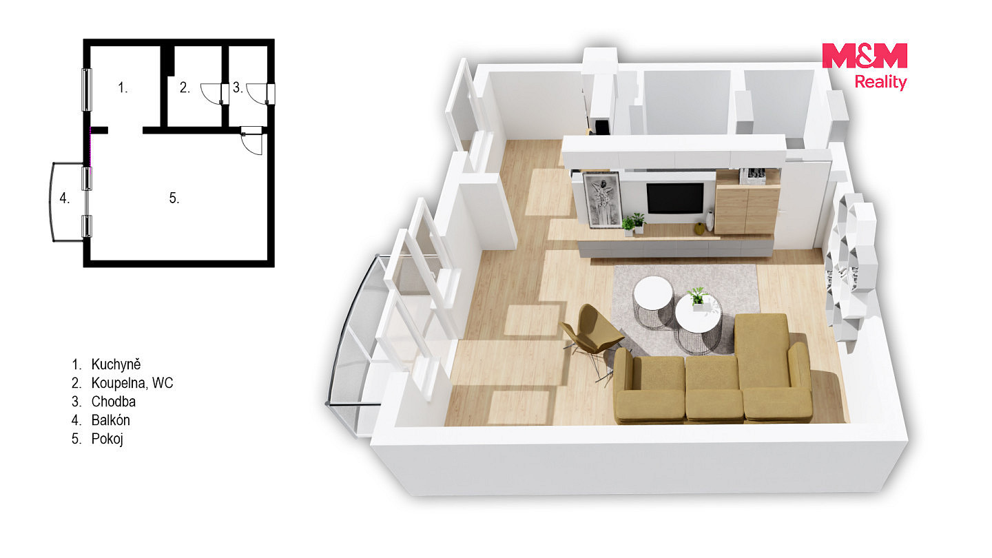 Prodej bytu 1+kk 31 m² — photo 4
