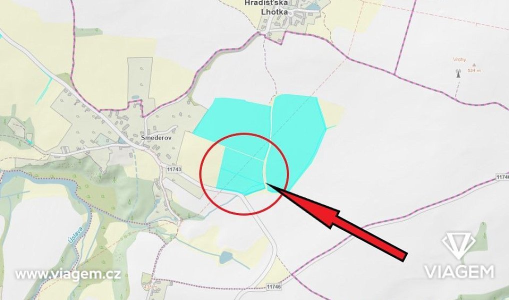 Prodej pole 14 225 m², Ždírec – náhled fotky 4