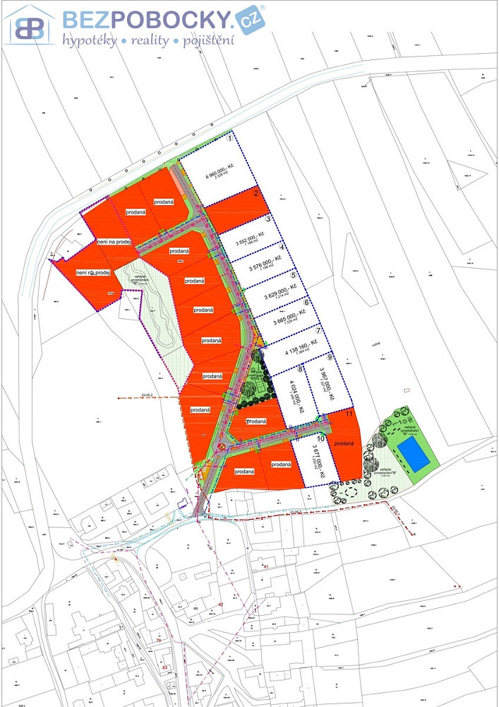 Prodej stavebního pozemku 1 196 m²