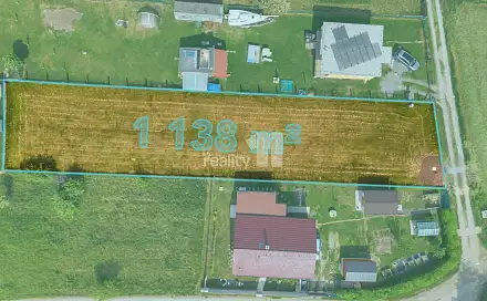 Pronájem stavebního pozemku 1 138 m², Jíkev, okres Nymburk