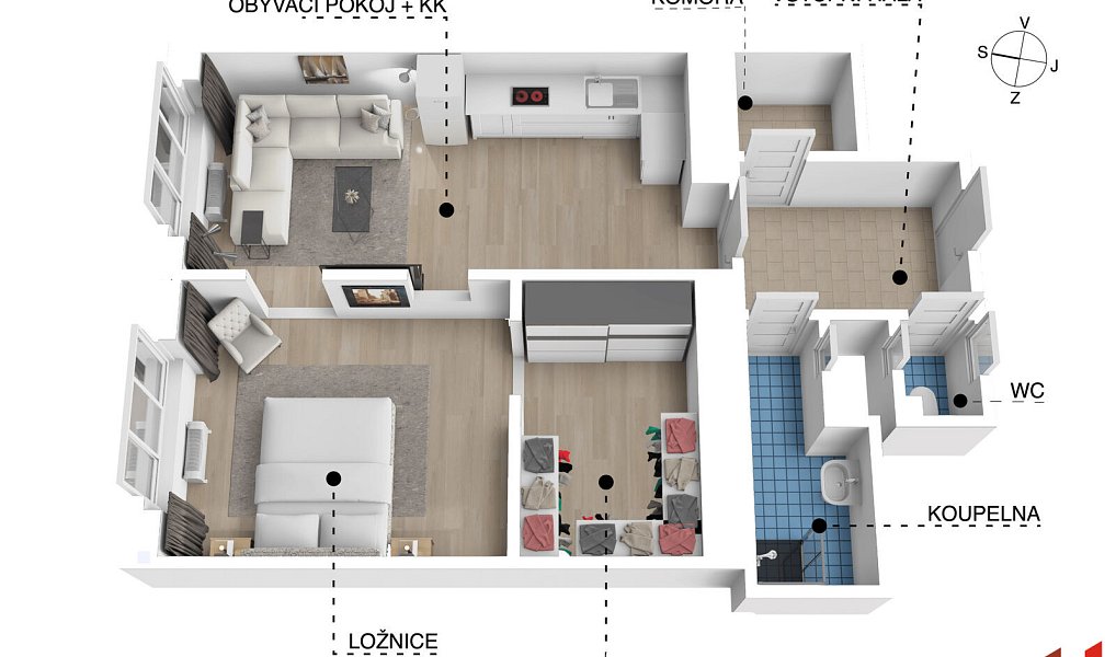 Prodej bytu 2+kk 55 m², Praha – náhled fotky 2