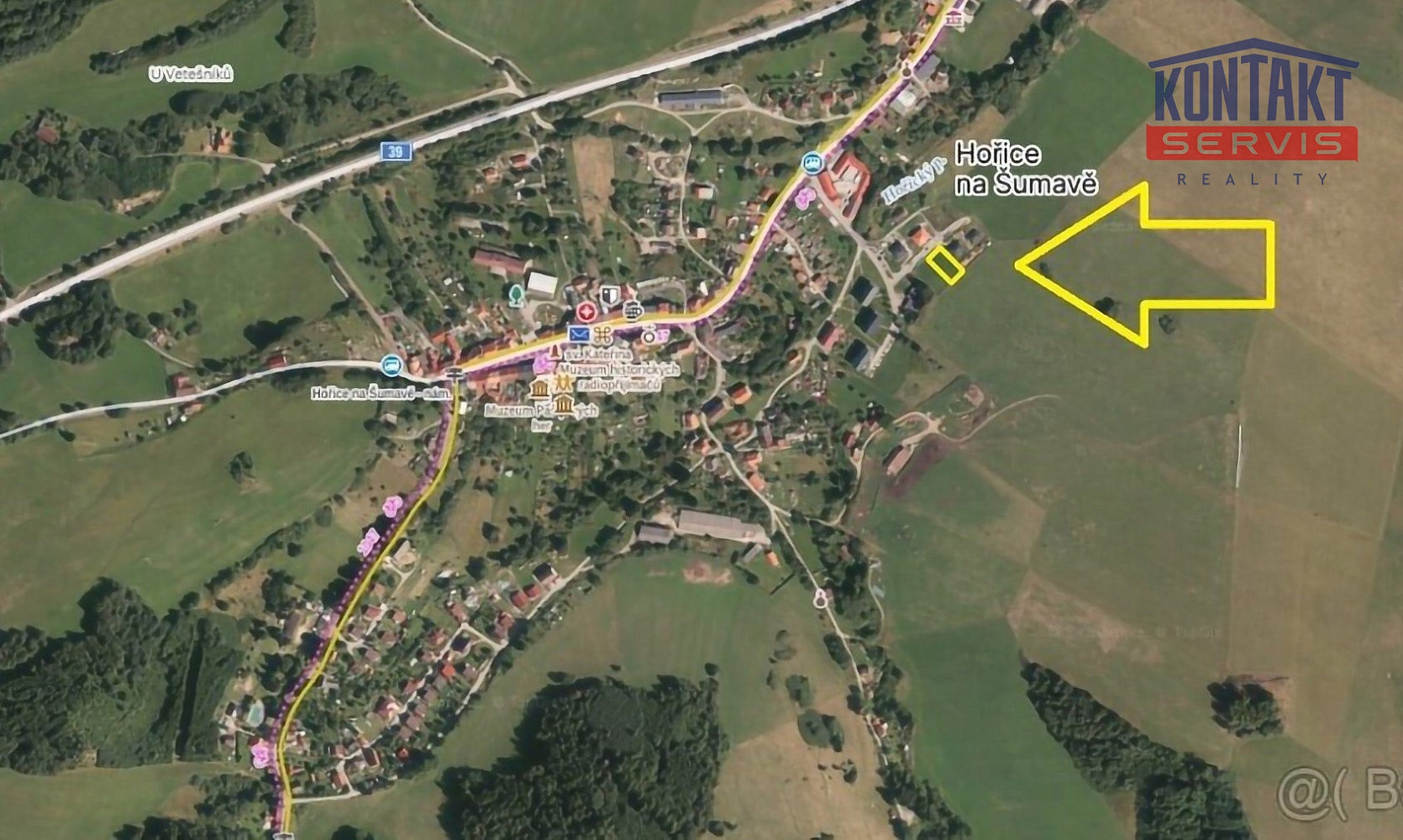Prodej stavebního pozemku 1 016 m² – pohled 3