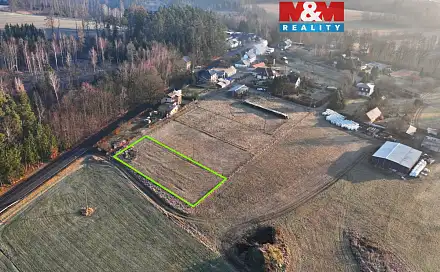 Prodej stavebního pozemku 1 456 m², Okrouhlice - Chlístov, okres Havlíčkův Brod