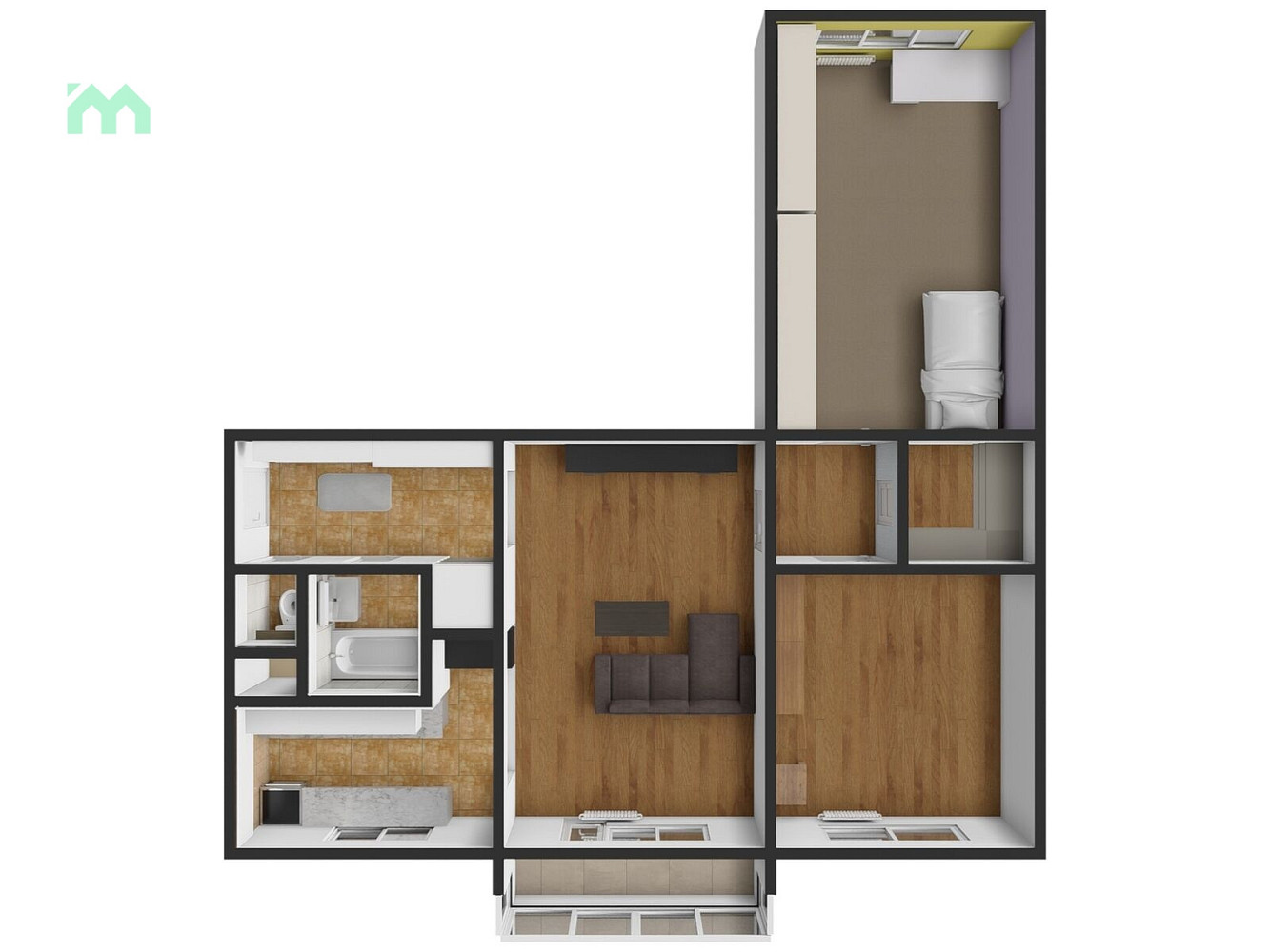 Pronájem bytu 3+1 72 m² – fotografie 2
