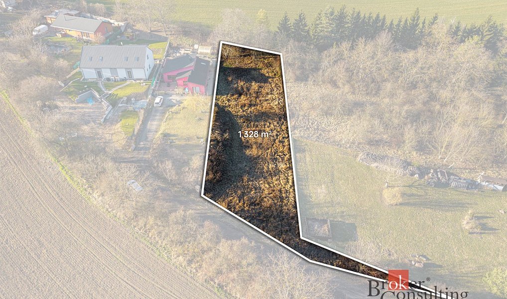 Prodej stavebního pozemku 1 328 m², Zvoleněves – náhled fotky 3