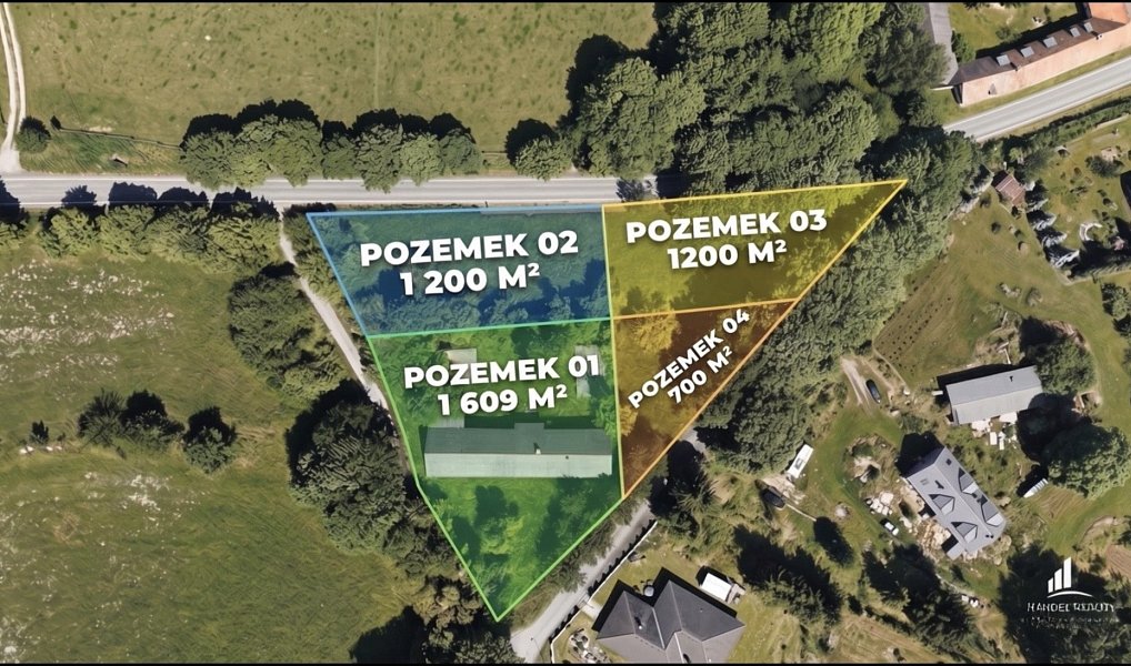 Prodej stavebního pozemku 1 200 m², Zbinohy – náhled fotky 5
