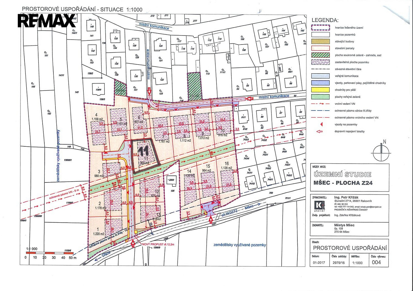Prodej stavebního pozemku 822 m²
