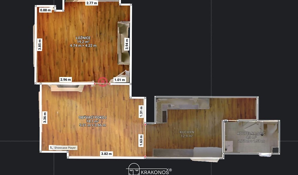 Pronájem bytu 2+kk 55 m², Hranice – náhled fotky 2