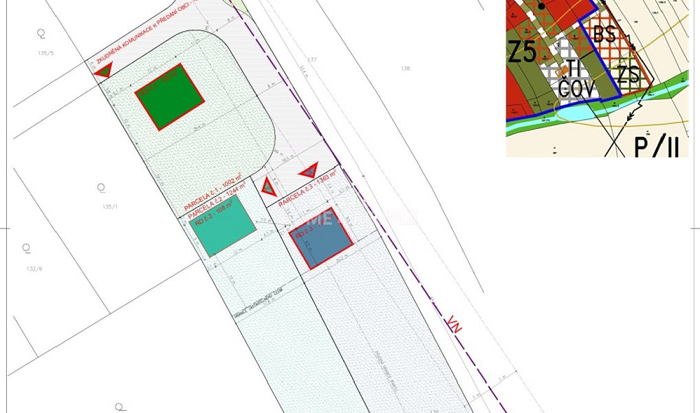 Prodej stavebního pozemku 1 244 m², Černé Voděrady – náhled fotky 2