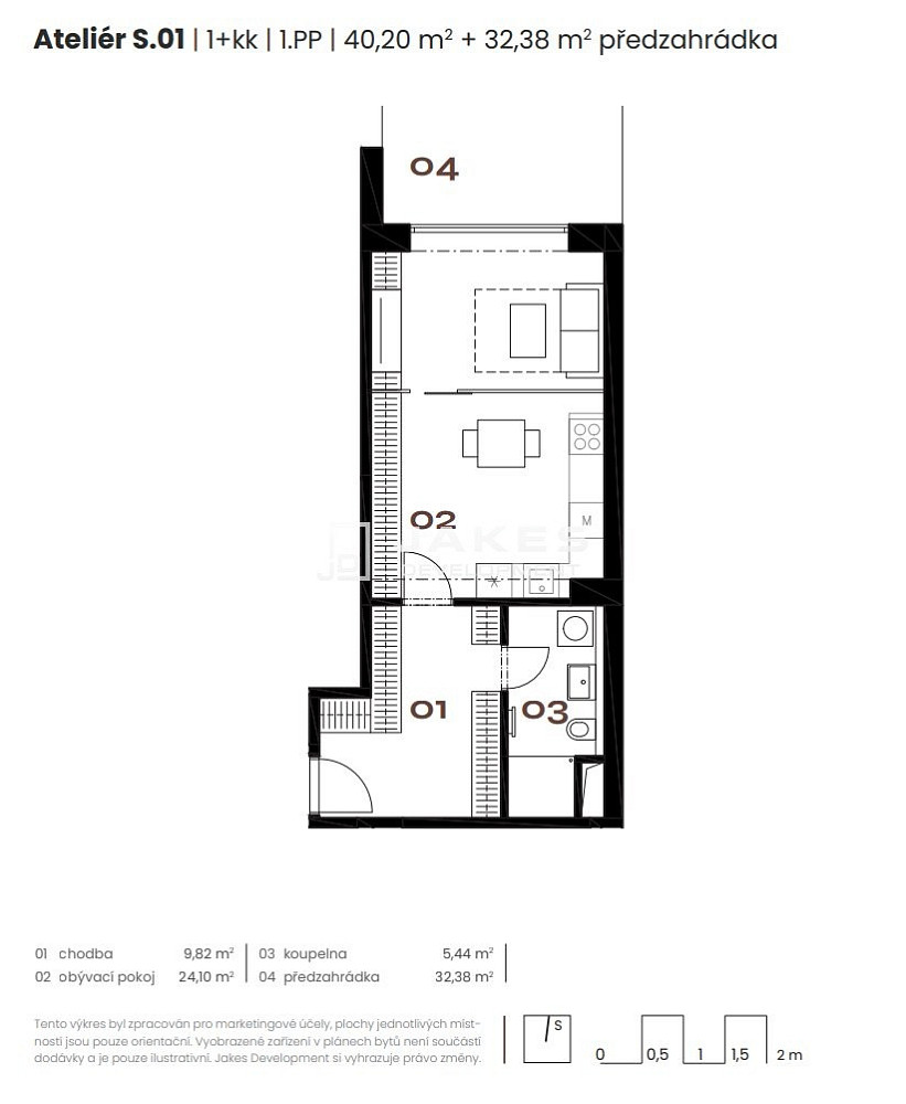 Prodej bytu 1+kk 41 m² – fotografie 2