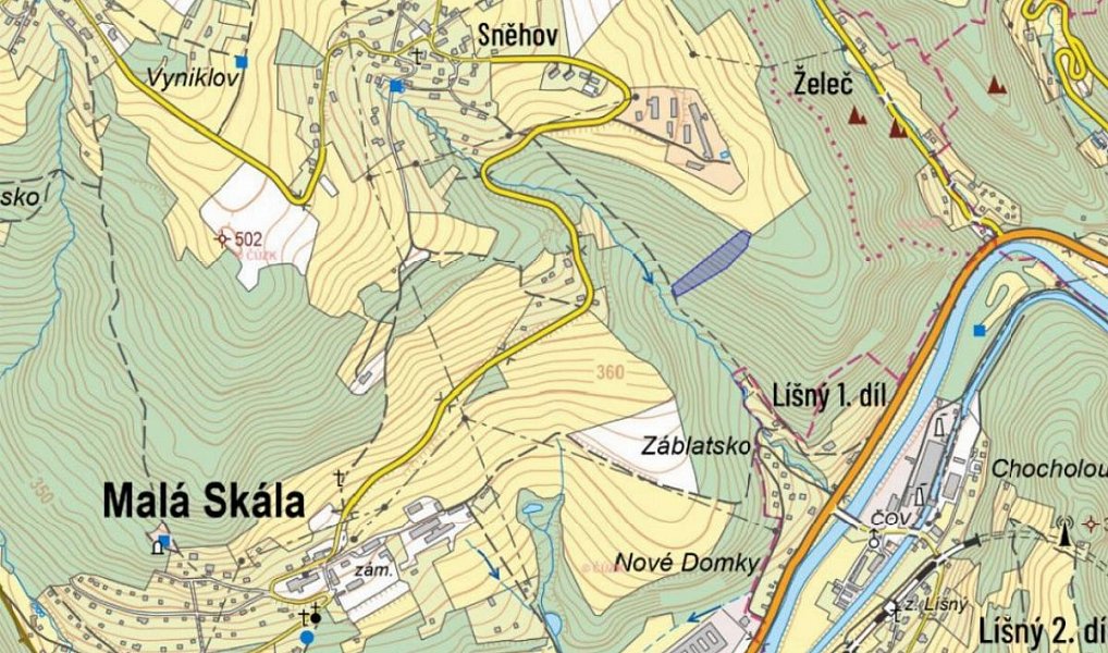 Prodej lesa 3 582 m², Líšný – náhled fotky 6