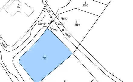 Prodej stavebního pozemku 1 064 m², Třebíč - Račerovice