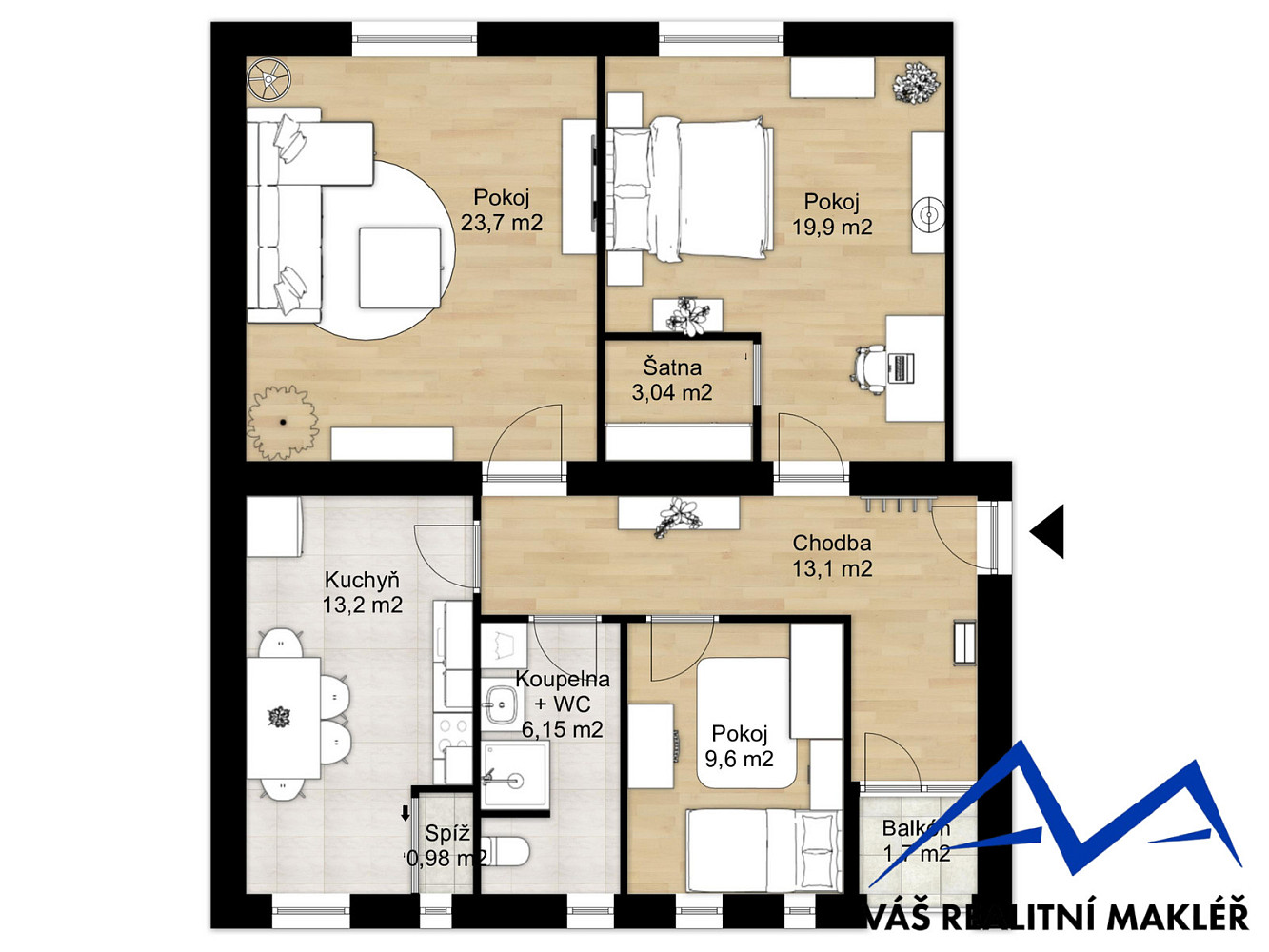 Prodej bytu 3+1 93 m² – fotografie 4