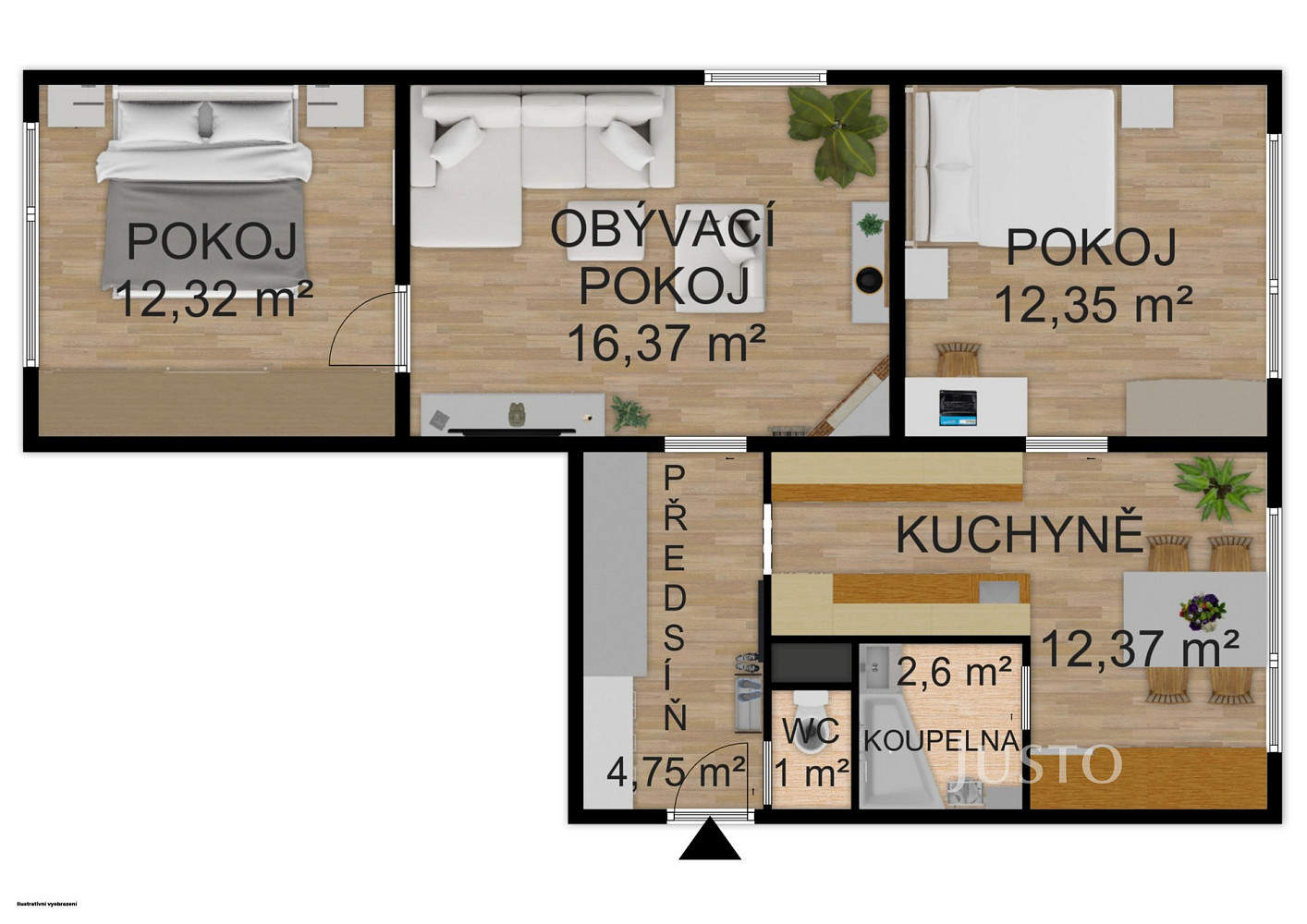 Prodej bytu 3+1 61 m² – fotografie 2