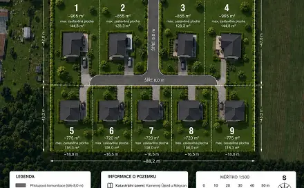 Prodej pozemku 7 848 m², Kamenný Újezd, okres Rokycany