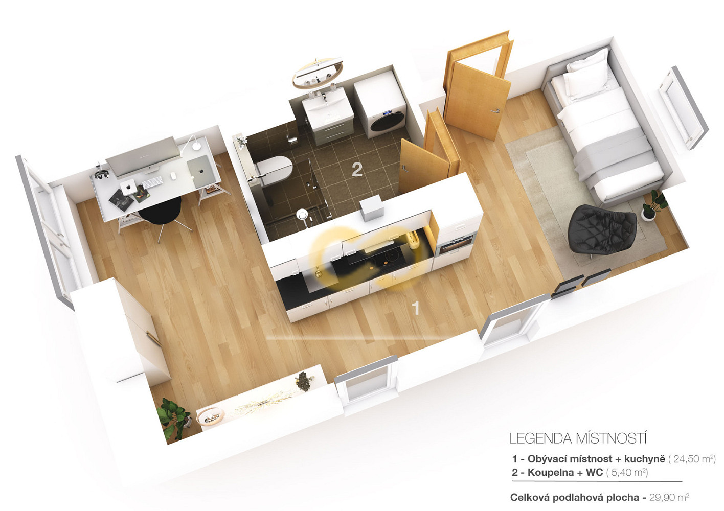 Prodej bytu 1+kk 33 m² – fotografie 5