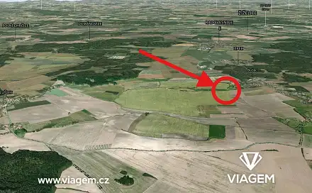 Prodej pole 1 424 m², Krakovany, okres Kolín