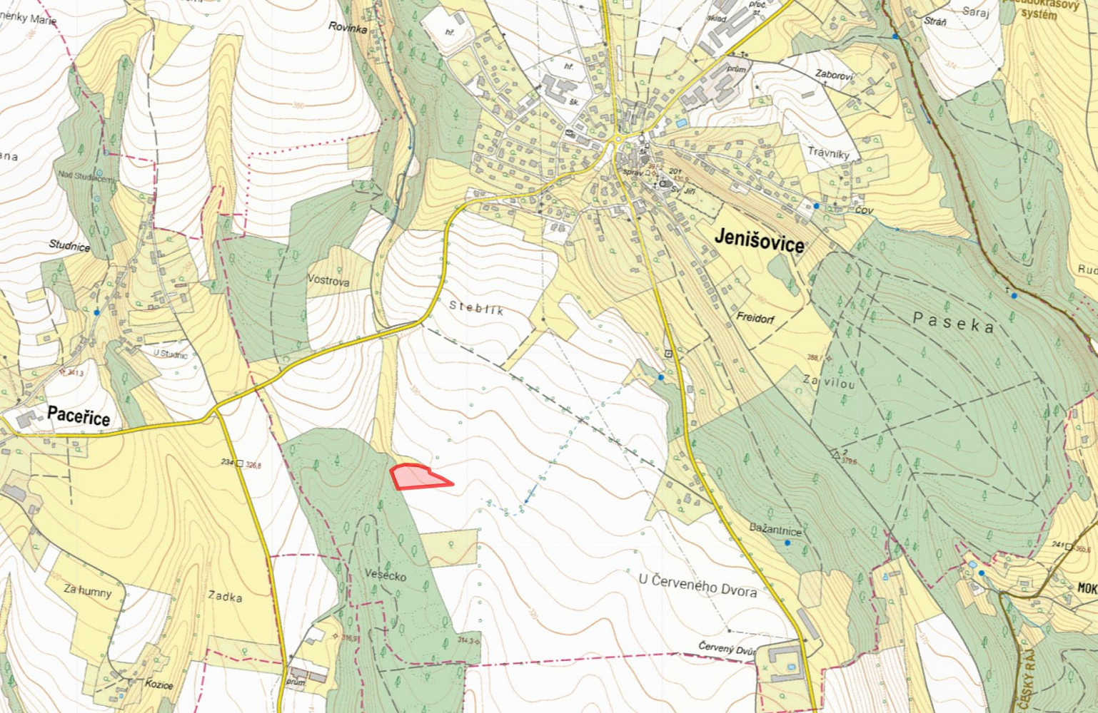 Prodej pole 6 371 m² – pohled 2