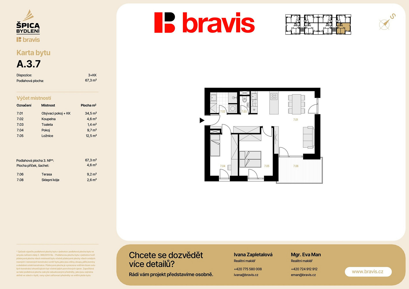 Prodej bytu 3+kk 76 m²