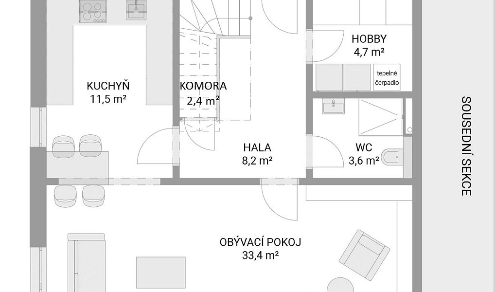 Prodej domu 142 m² s pozemkem 426 m², Škvorec – náhled fotky 5