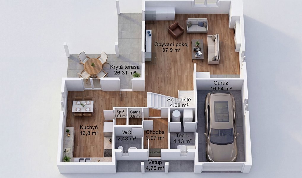 Prodej domu 100 m² s pozemkem 600 m², Třebeň – náhled fotky 3