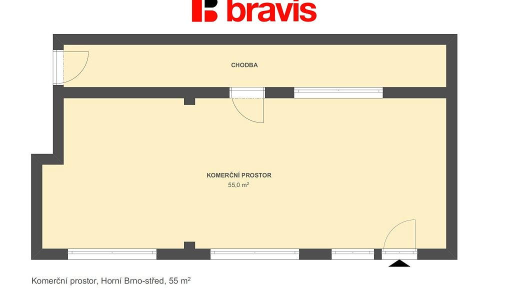 Pronájem obchodních prostor 55 m², Brno – náhled fotky 5