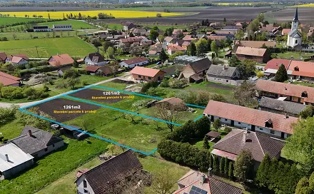 Prodej stavebního pozemku 1 261 m², Sloveč, okres Nymburk
