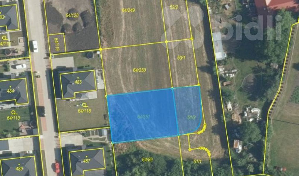 Prodej stavebního pozemku 872 m², Úžice – náhled fotky 4