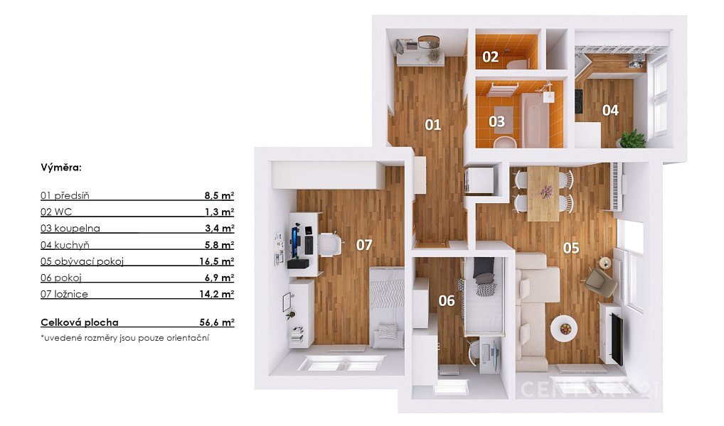 Pronájem bytu 3+kk 63 m², Benešov – náhled fotky 19