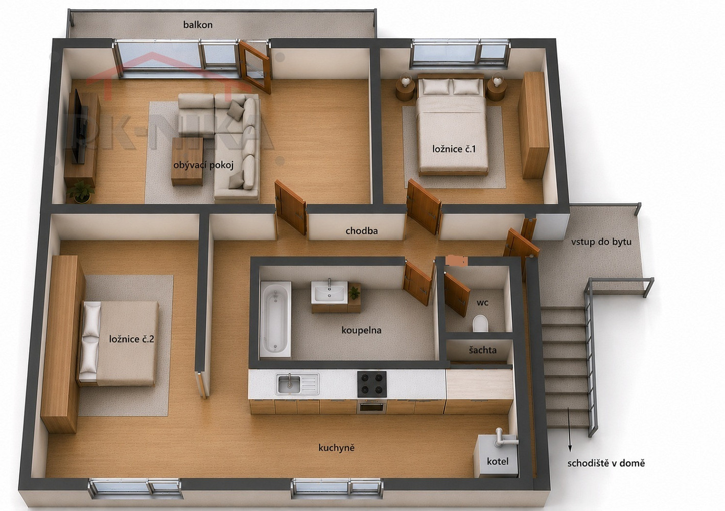 Prodej bytu 3+1 72 m² – fotografie 4