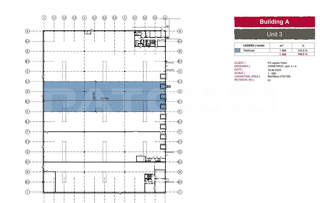 Pronájem skladovacích prostor 1.368 m² v průmyslové zóně v Olomouci. – pohled 3