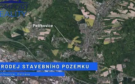 Prodej stavebního pozemku 1 268 m², Do Luk, Ostrava - Petřkovice