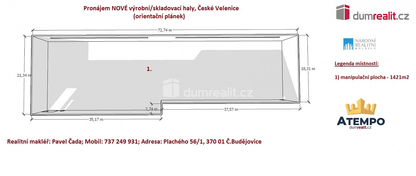 Pronájem výrobních prostor 1 421 m² — photo 2