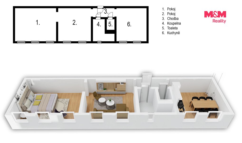 Prodej bytu 2+1 57 m², Opatovice nad Labem – náhled fotky 4