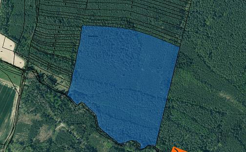 Prodej lesa 15 173 m², Nadryby, okres Plzeň-sever