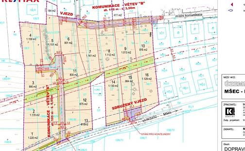Prodej stavebního pozemku 999 m², Mšec, okres Rakovník