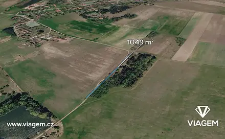 Prodej pole 524 m², Hlavečník, okres Pardubice