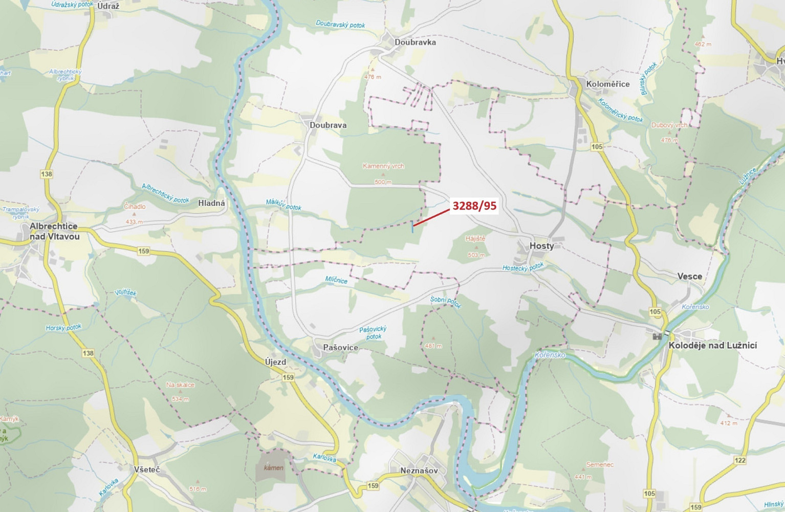 Dražba lesa 1 735 m²