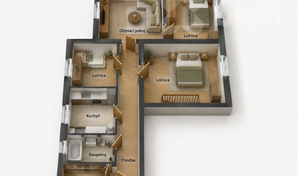 Prodej bytu 4+1 79 m², Chrudim – náhled fotky 2
