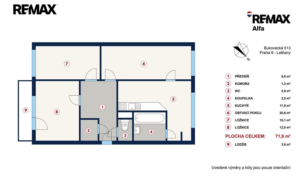 Prodej bytu 3+1 72 m², Praha – náhled fotky 2