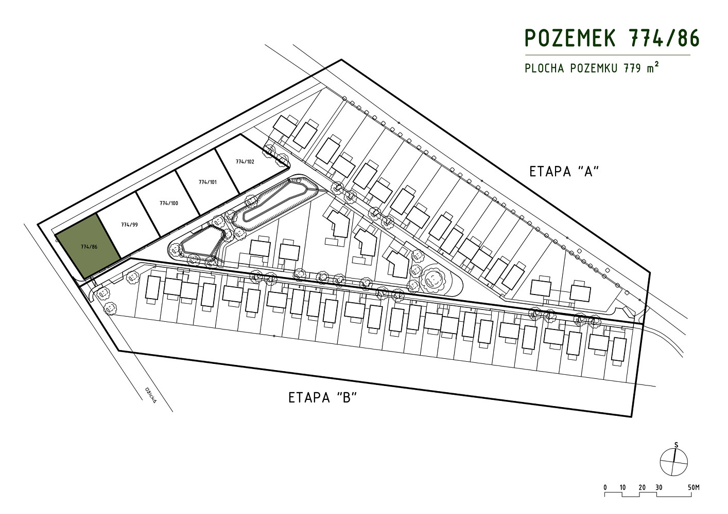 Prodej stavebního pozemku 779 m²