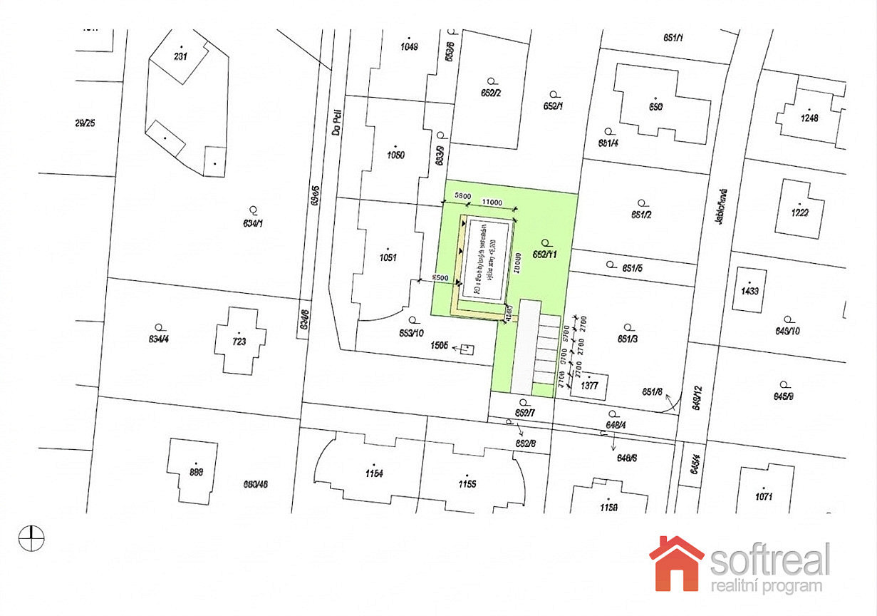 Prodej stavebního pozemku 1 302 m² – fotografie 3