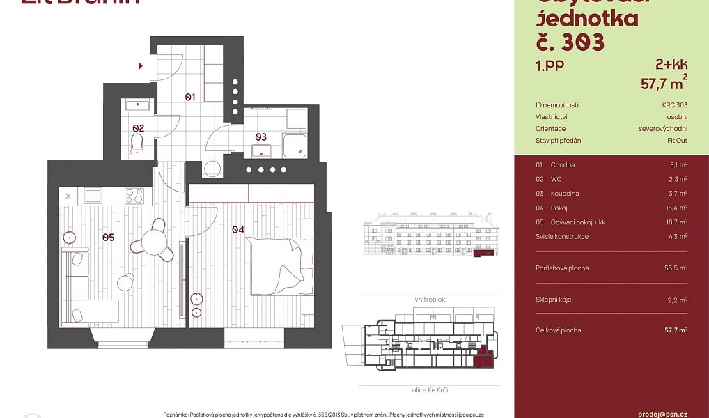 Prodej bytu 2+kk 51 m², Praha – náhled fotky 2