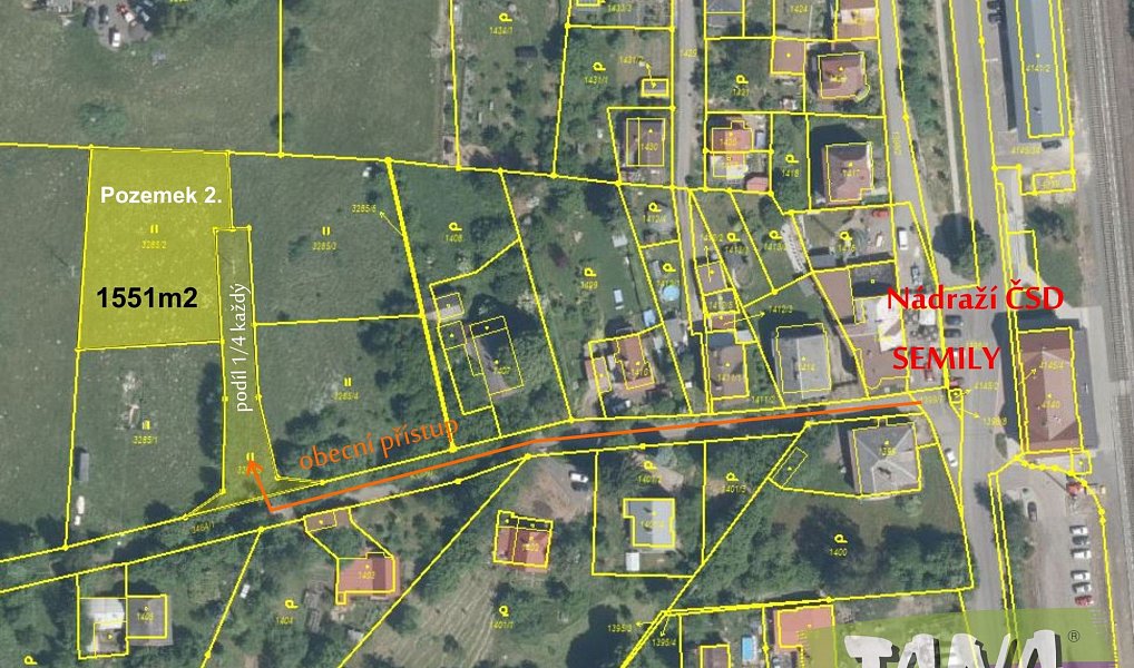 Prodej stavebního pozemku 1 551 m², Semily – náhled fotky 9